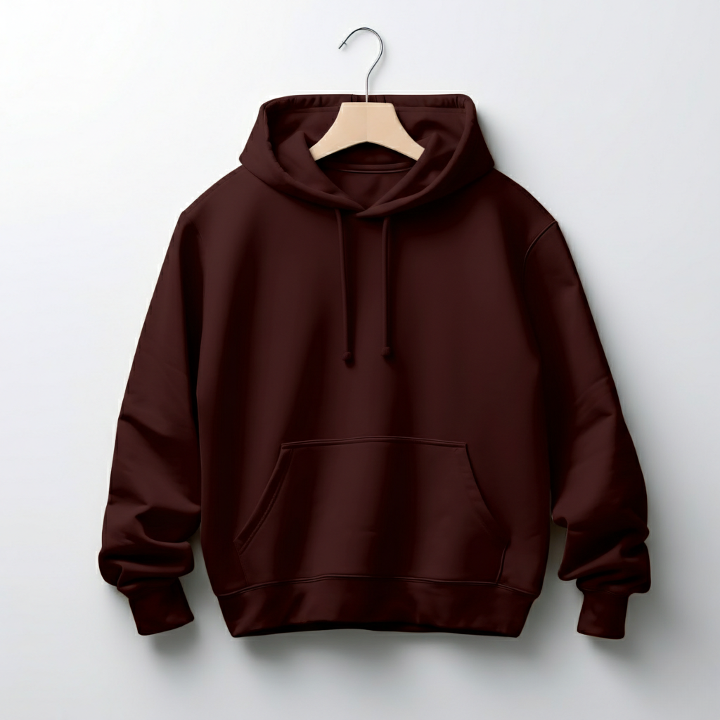 Solid Loose Fit Hoodie