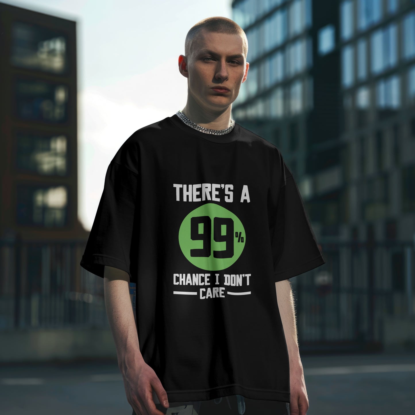 I Don’t Care Oversized Classic T-Shirt