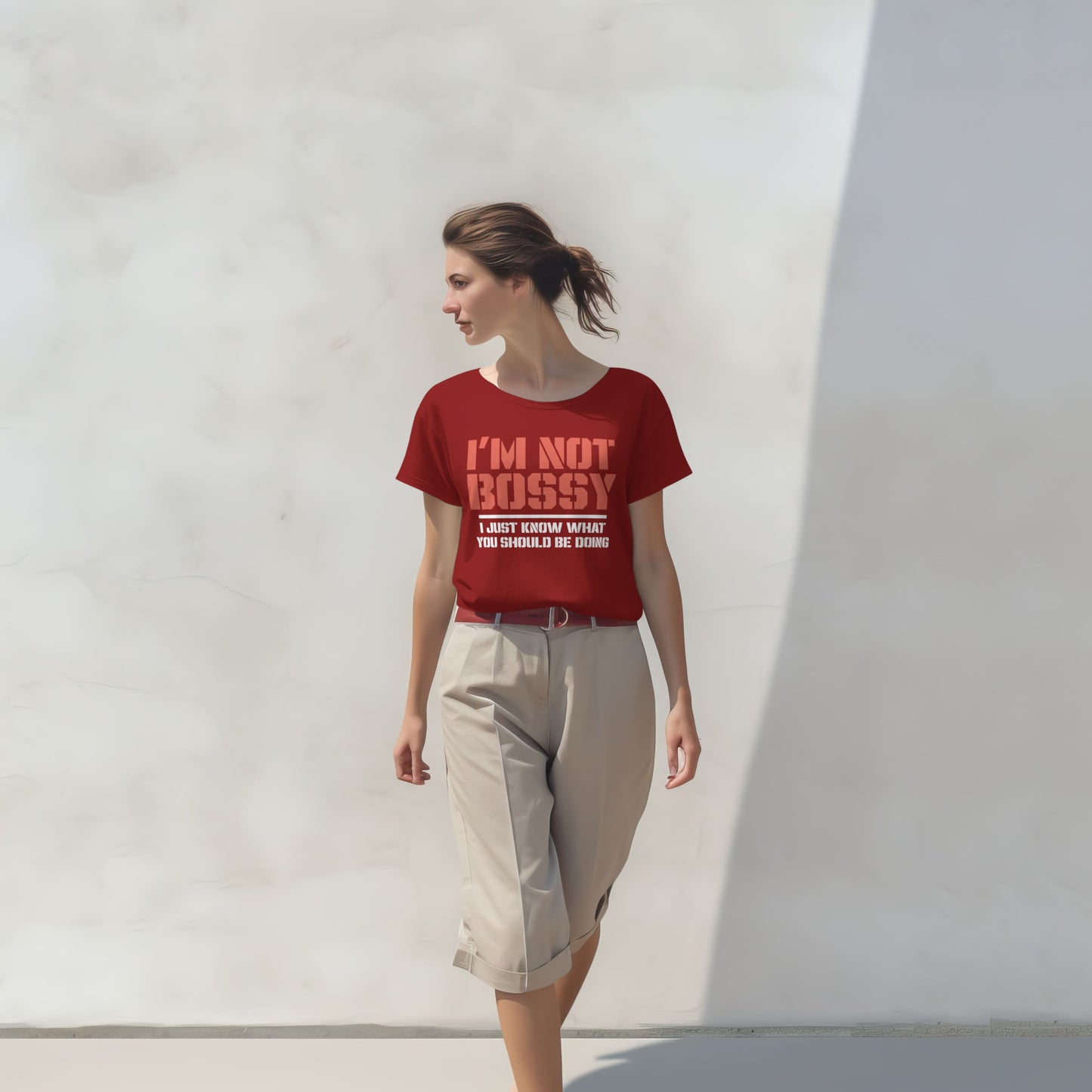 I’m Not Bossy Cotton Stretch Fit T-Shirt