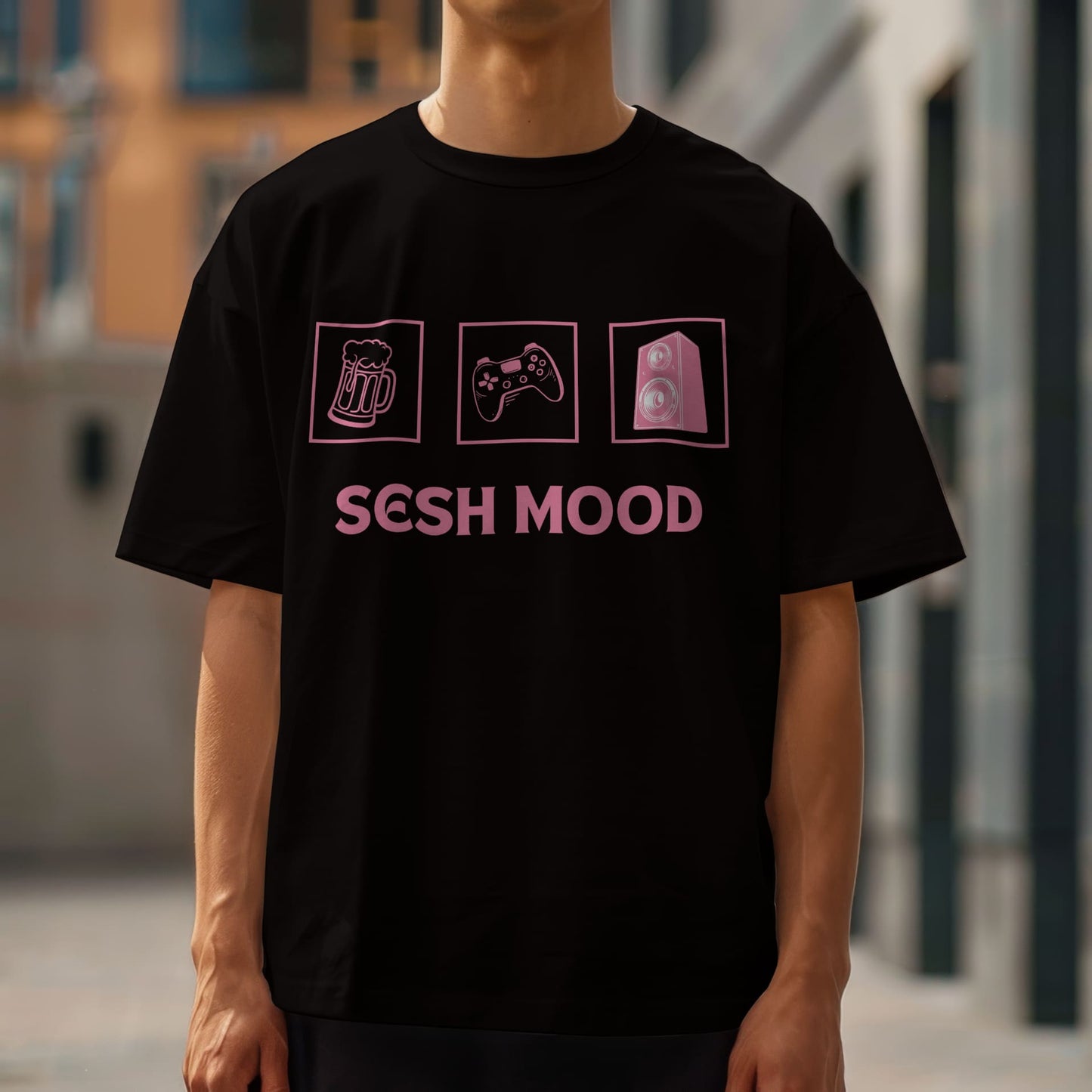 Chill Night Graphic Oversized Classic T-Shirt