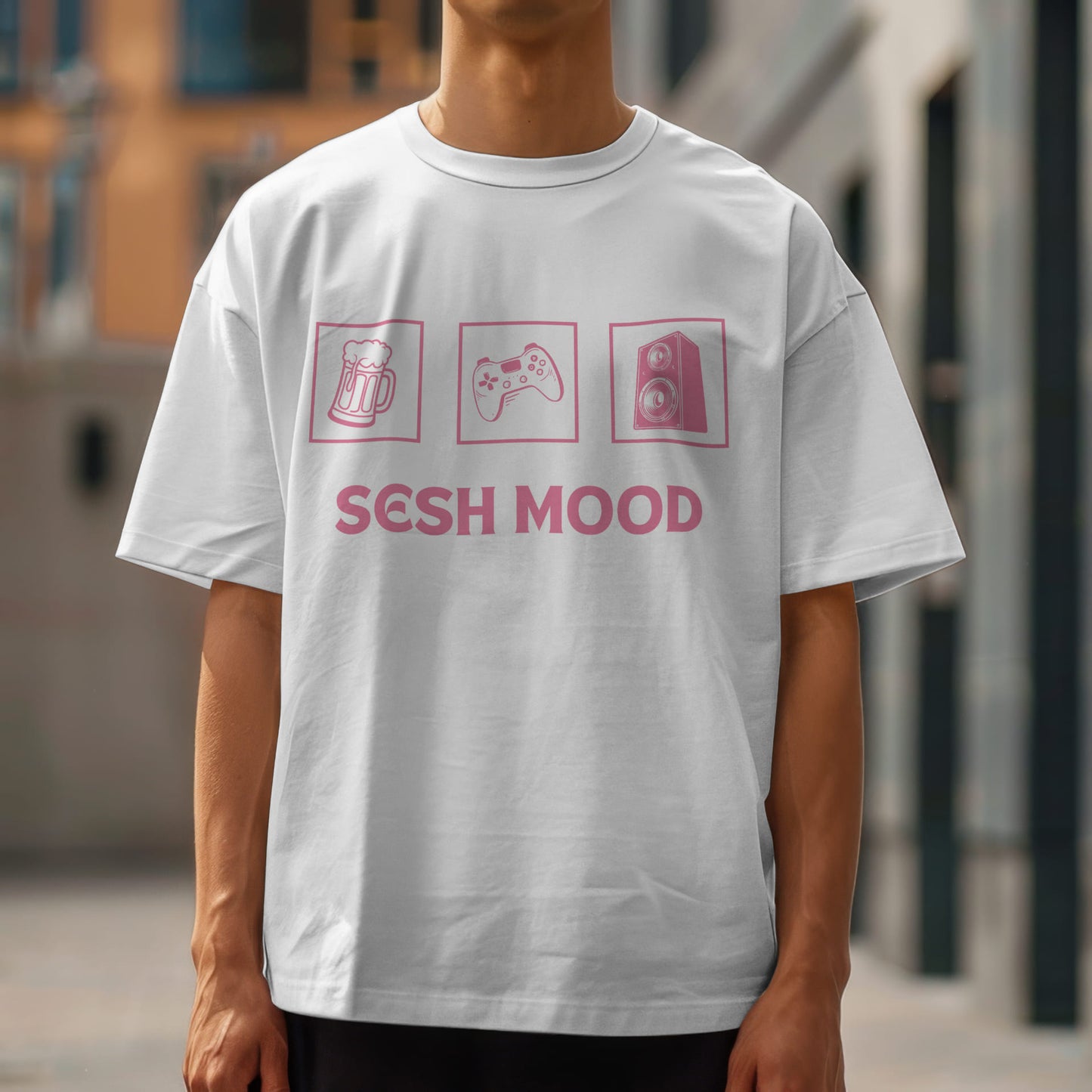 Chill Night Graphic Oversized Classic T-Shirt