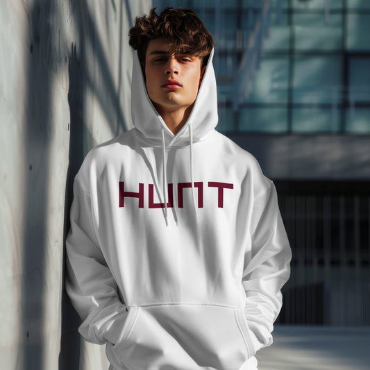 HUNT Tribal Wolf Emblem Loose Fit Hoodie
