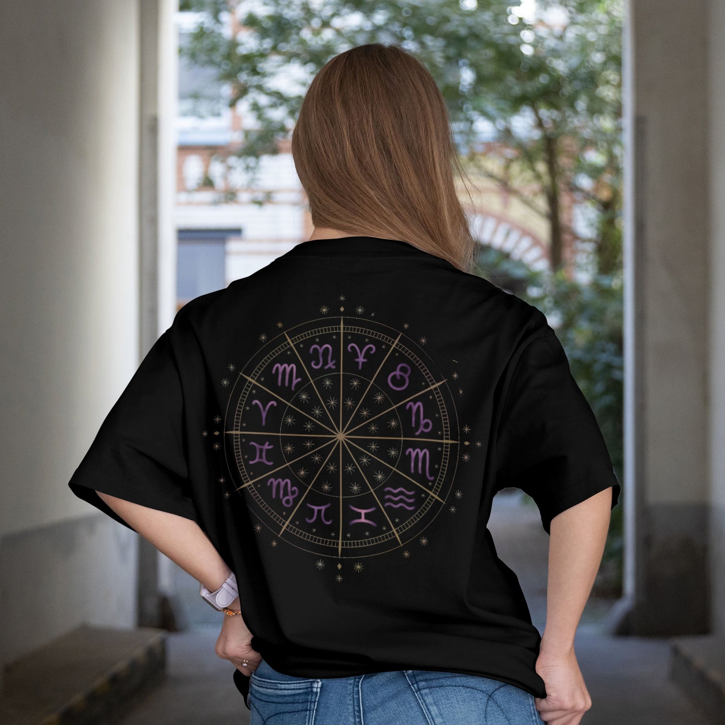 Zodiac & Angel Numbers Terry Oversized T-Shirt