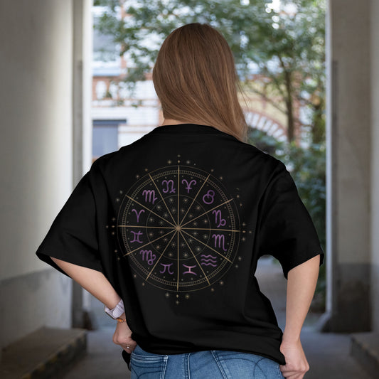 Zodiac & Angel Numbers Terry Oversized T-Shirt