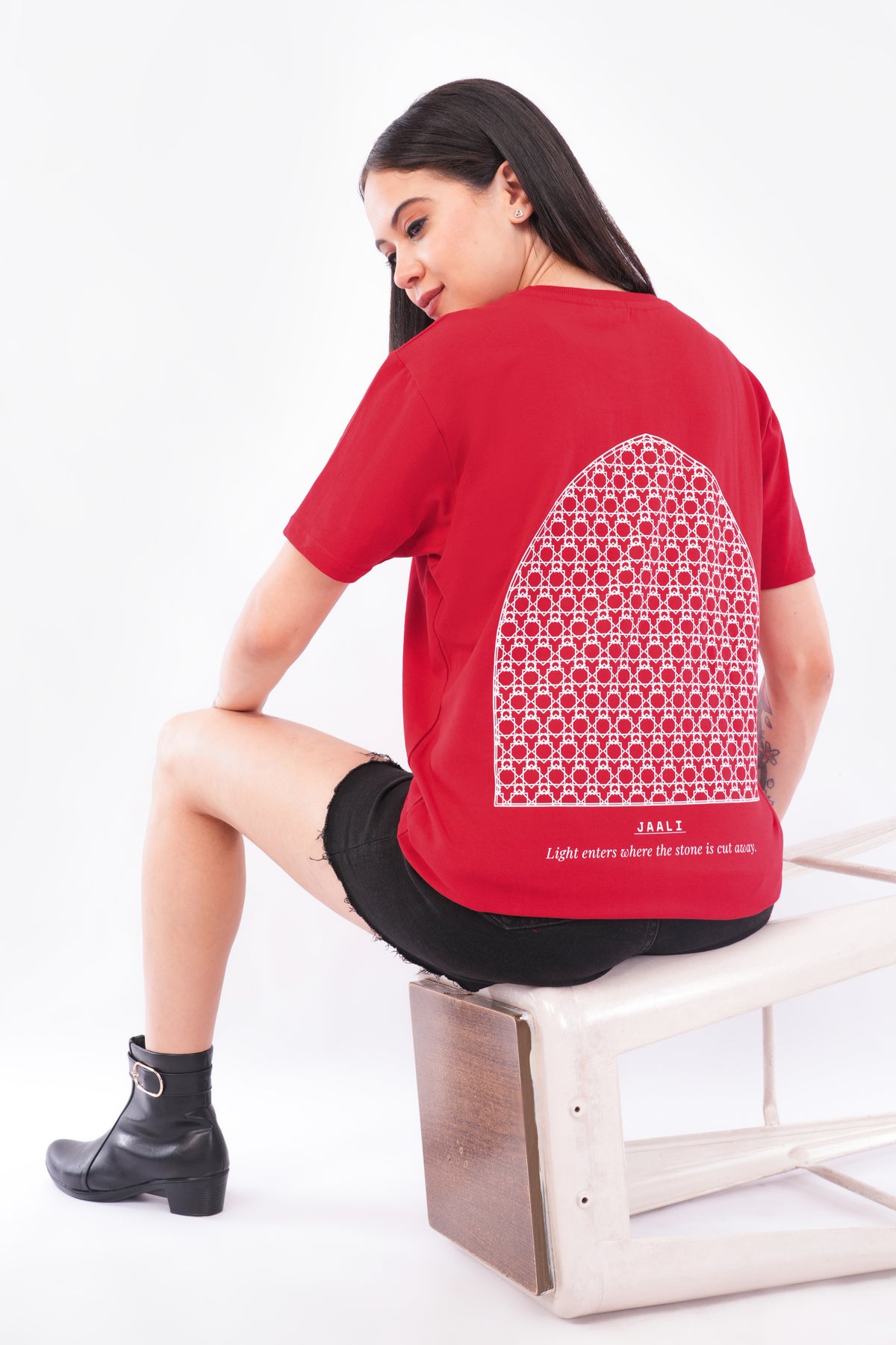 Jaali Cotton Stretch T-Shirt