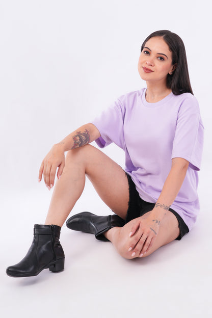 Solid Terry Oversized T-Shirt