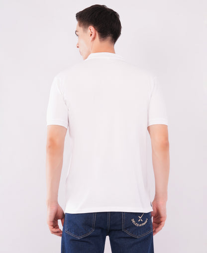 Arufa Cotton Polo — White