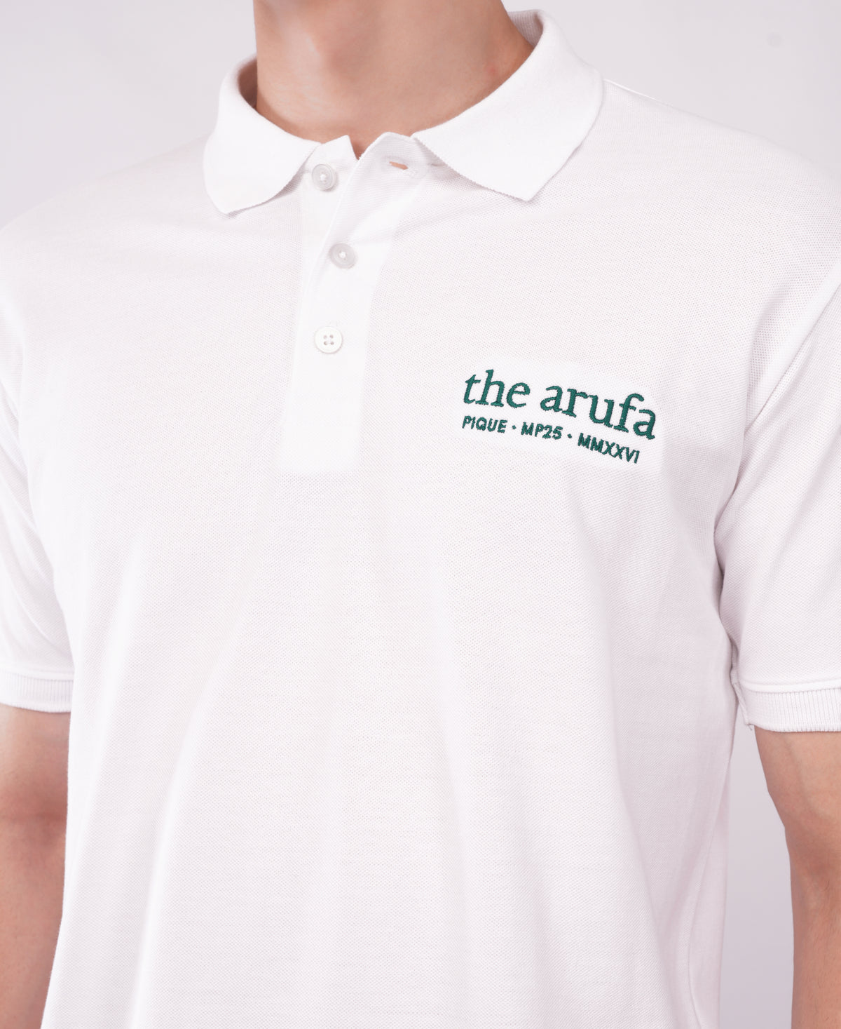 Arufa Cotton Polo — White