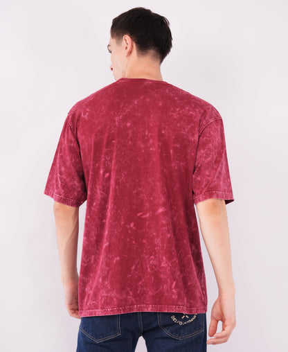 Solid Acid Wash Oversized T-Shirt