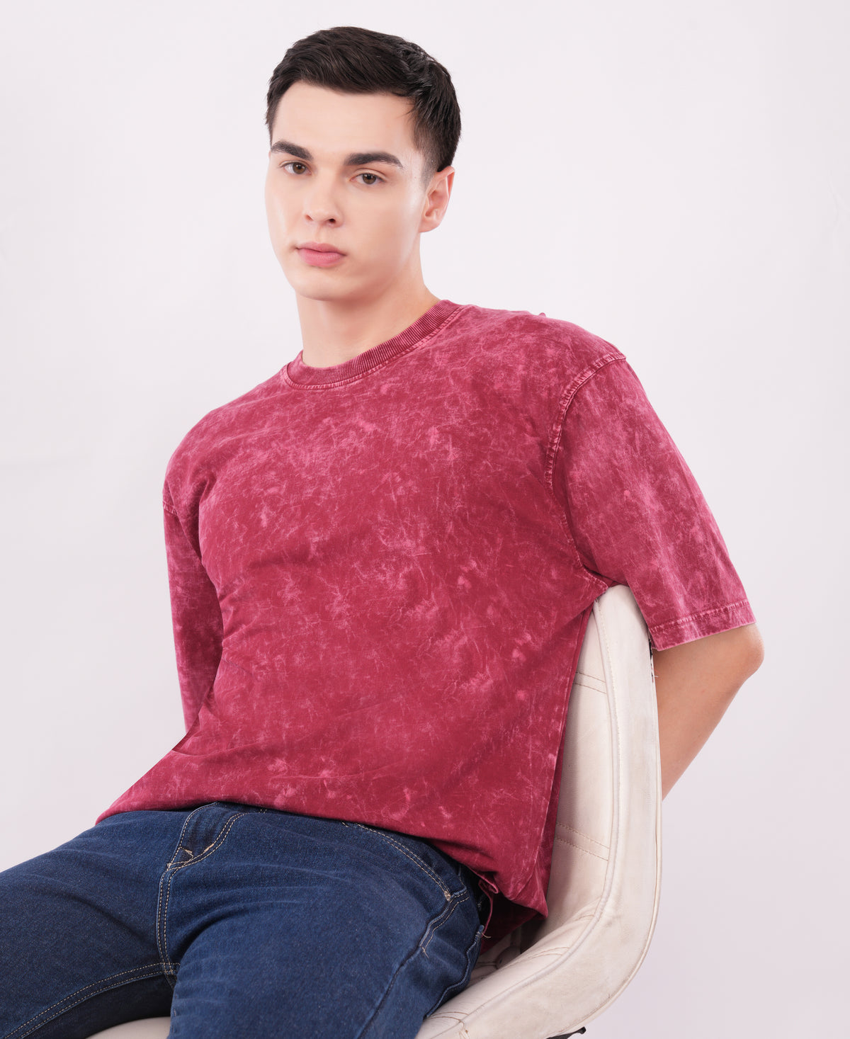 Solid Acid Wash Oversized T-Shirt
