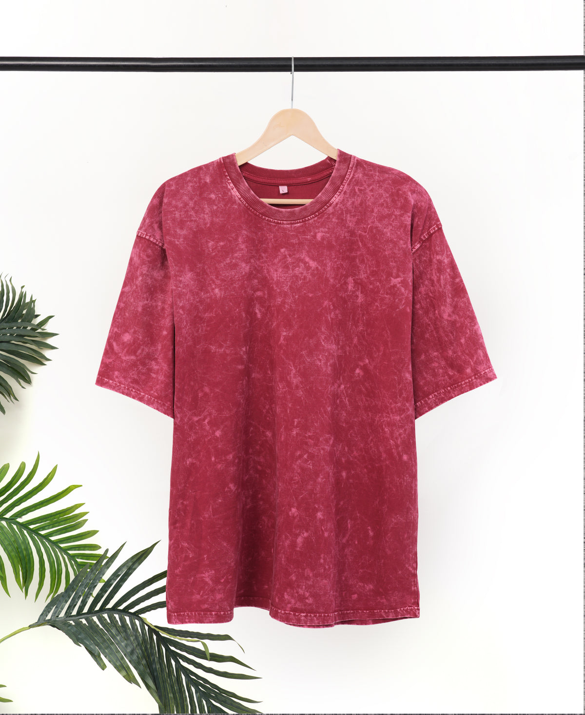Solid Acid Wash Oversized T-Shirt