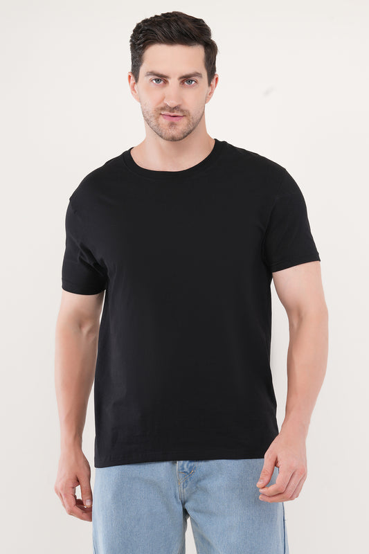 Solid Cotton Stretch T-Shirt