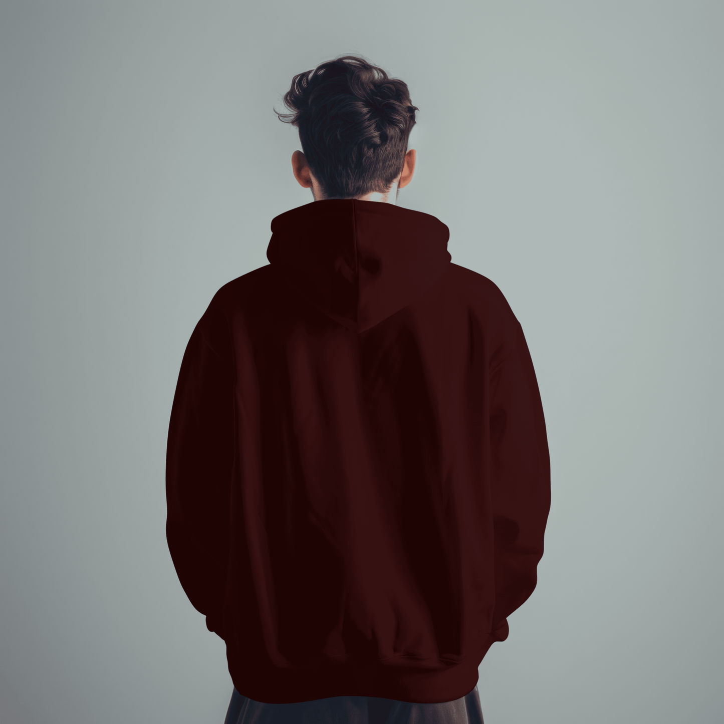 Solid Loose Fit Hoodie