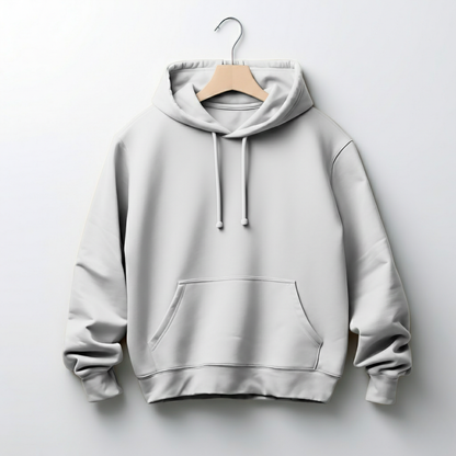 Solid Loose Fit Hoodie
