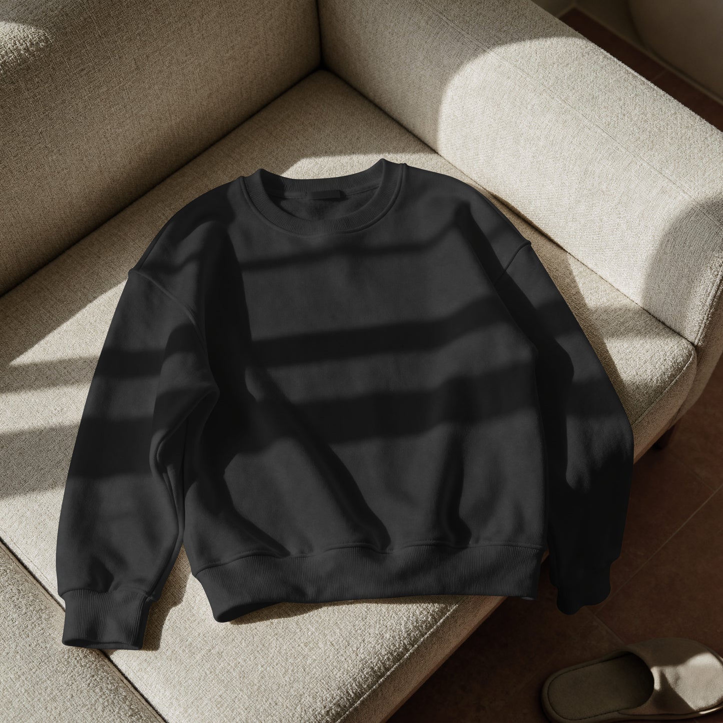 Solid Loose Fit Sweatshirt